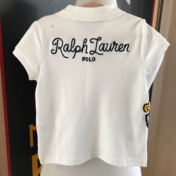 Ralph Lauren Iconic Crest Daisy Heart White Polo - Picture 2 of 12